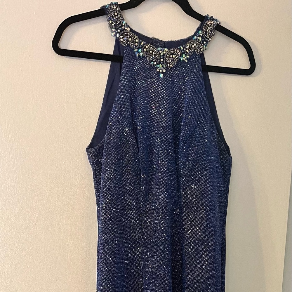 Beautiful dress for a Prom dress, size 10 stretchy material fits 12-14.